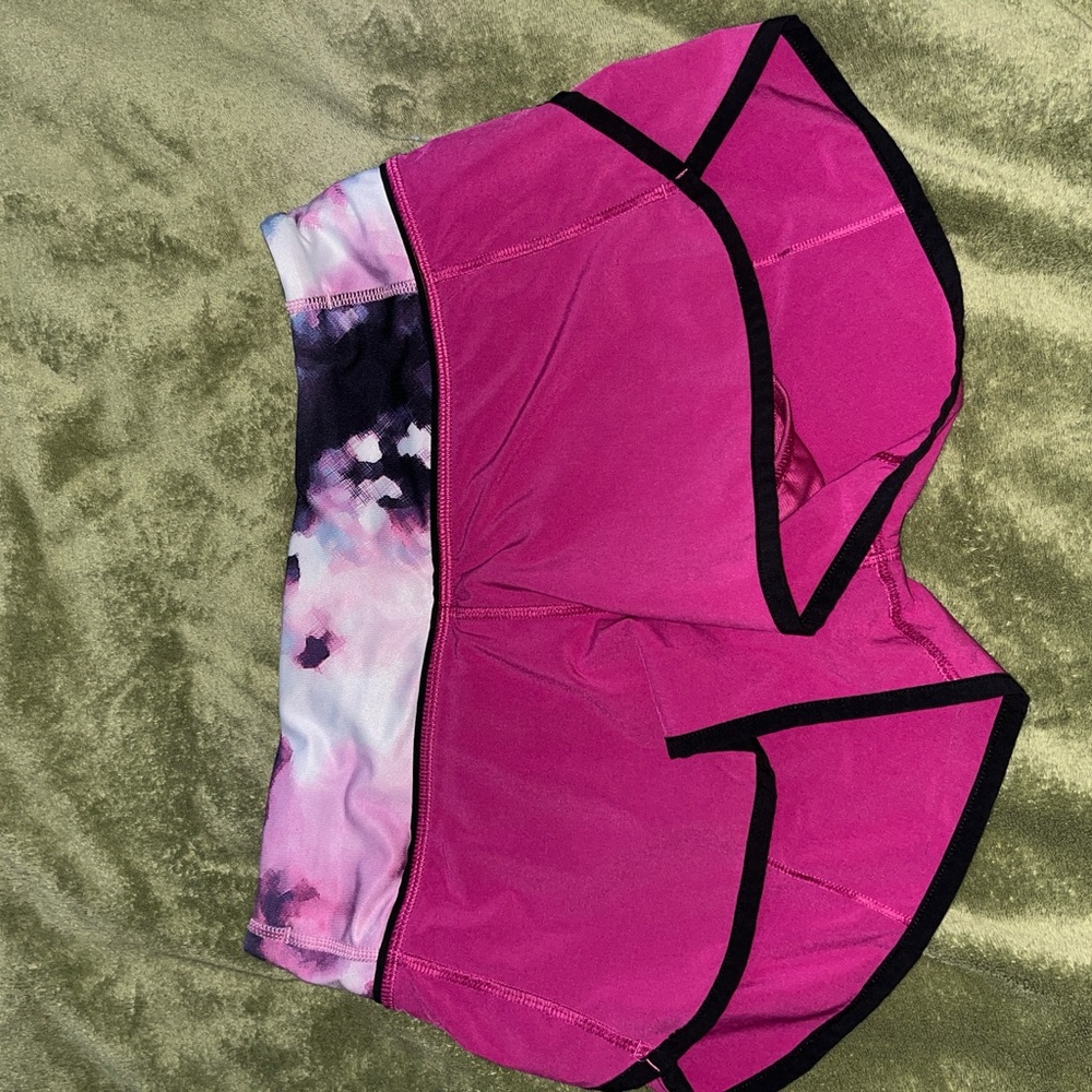 Pink lululemon shorts